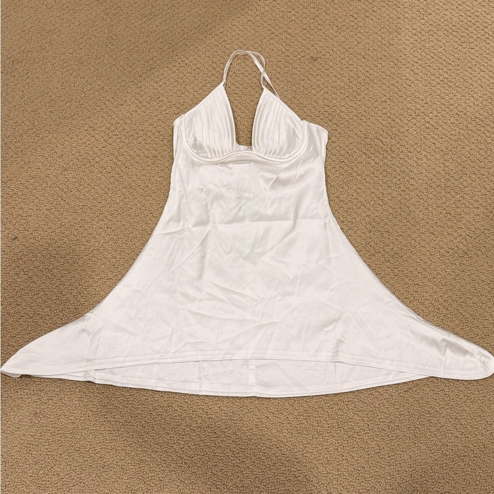 BabyBoo Fashion Satin Halter Mini Dress